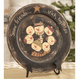 7W1470BM-Snow Friends Stick Together wood plate 7W1470BM-Snow Friends Stick Together wood plate