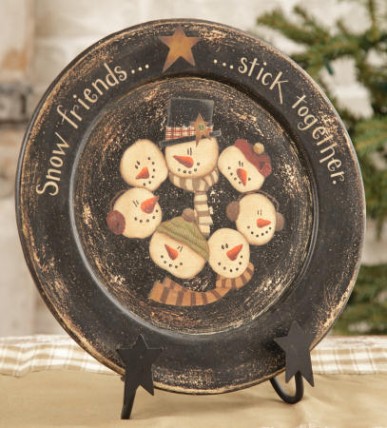 7W1470BM-Snow Friends Stick Together wood plate 7W1470BM-Snow Friends Stick Together wood plate