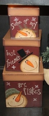 803030 - Some of my best Friends are Flakes set of 3 nesting boxes 