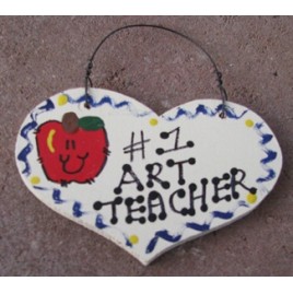 Teacher Gifts  807 Art Teacher Wood Teacher Heart 