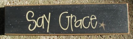82155G - Say Grace Wood Block 82155G - Say Grace Wood Block