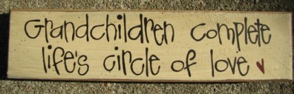 82161G - Grandchildren Complete life's circle of love wood block
