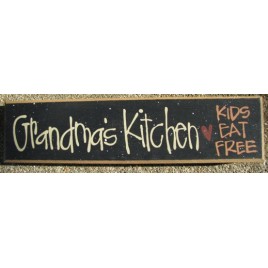 82161K - Grandma's Kitchen kids eat free wood block 82161K - Grandma's Kitchen kids eat free wood block