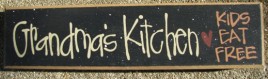 82161K - Grandma's Kitchen kids eat free wood block 