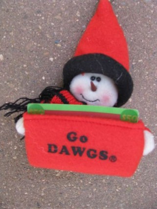 82221D Georgia Bulldog Gift card Holder 82221D Georgia Bulldog Gift card Holder