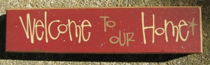 82216H - Welcome to our Home wood block  82216H - Welcome to our Home wood block