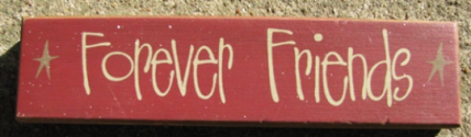Primitive Wood Block Forever Friends Primitive Wood Block Forever Friends