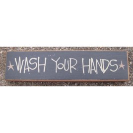 Primitive Wood Block 82255W - Wash your Hands Primitive Wood Block 82255W - Wash your Hands