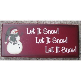 Primitive Wood Block 8317LIS- Let It Snow Let It Snow Let It Snow Primitive Wood Block 8317LIS- Let It Snow Let It Snow Let It Snow