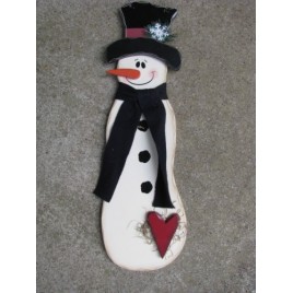 8363B Wood Snowman with Blue Scarf 8363B Wood Snowman with Blue Scarf
