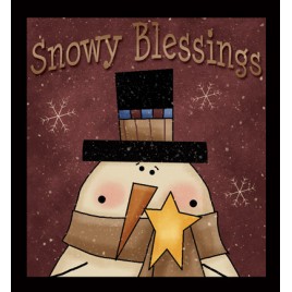 Primitive Wood Sign 845SB - Snowy Blessings Primitive Wood Sign 845SB - Snowy Blessings