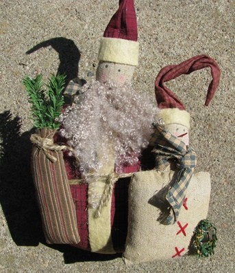 86402-Primitive Fat Santa w/Snowman 86402-Primitive Fat Santa w/Snowman