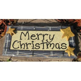 8653 - Blue Merry Christmas  wood sign 