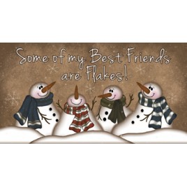 873SBF- Snowman Best Friends Wood Block