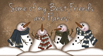 873SBF- Snowman Best Friends Wood Block