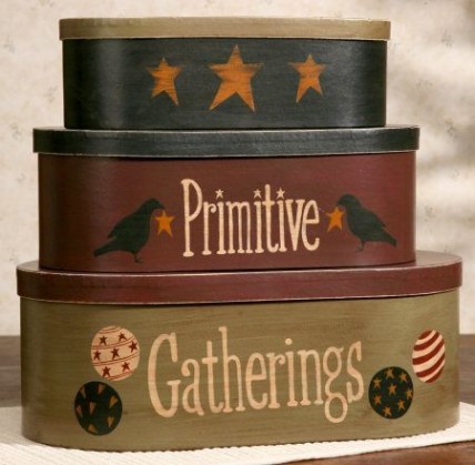 Primitive Nesting Boxes set of 3 8B2935-Primitive Gatherings 