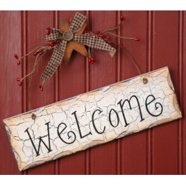 Primitive Wood Sign 8W1084-Welcome Primitive Wood Sign 8W1084-Welcome