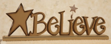 8W1202 Believe Free Standing Word Block 8W1202 Believe Free Standing Word Block