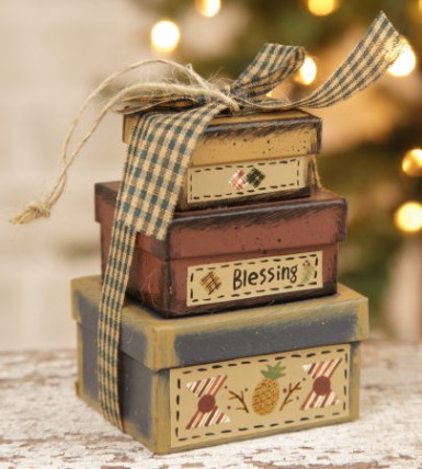 8B2994-Blessings Mini Nesting Boxes 8B2994-Blessings Mini Nesting Boxes