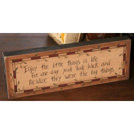 8W0014 Enjoy the little things in life wood block 8W0014 Enjoy the little things in life wood block