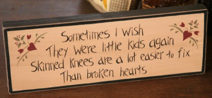 8W0024 - Sometimes I wish they were little kids again wood block 8W0024 - Sometimes I wish they were little kids again wood block