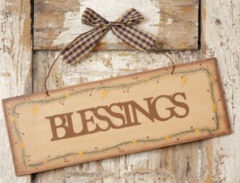 8W1063-Blessings Wood Sign 