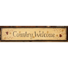  8W1216 - Country Welcome wood sign 