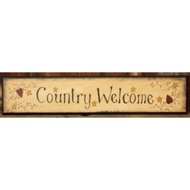 8W1216 - Country Welcome wood sign   8W1216 - Country Welcome wood sign