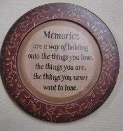 Primitive Wood Plate 8W1220L - Memories Plate Large 