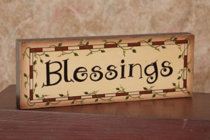8W1225 - Blessings wood block 8W1225 - Blessings wood block