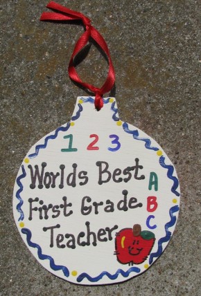 Teacher Gifts 9001 Worlds Best First Grade Teacher Ornament Teacher Gifts 9001 Worlds Best First Grade Teacher Ornament