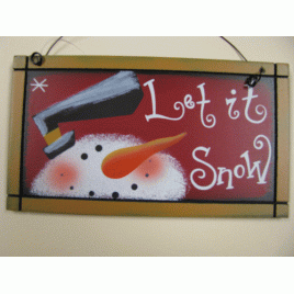 90018LIS - Let it snow wood sign 90018LIS - Let it snow wood sign