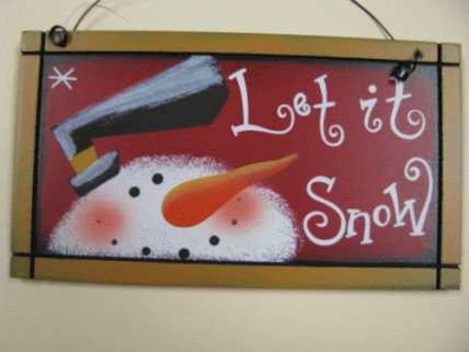 90018LIS - Let it snow wood sign 90018LIS - Let it snow wood sign