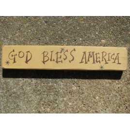 M9001GBA - God Bless America wood block M9001GBA - God Bless America wood block