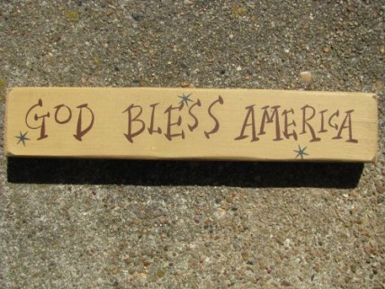 M9001GBA - God Bless America wood block M9001GBA - God Bless America wood block