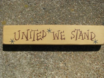  M9001UWS - United We Stand wood block