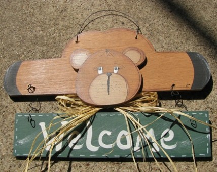 9001G - Welcome Bear Green Banner 9001G - Welcome Bear Green Banner