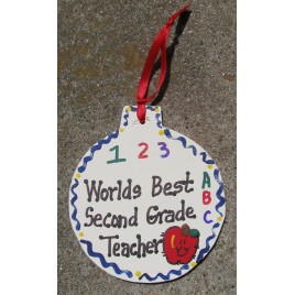 Teacher Gifts 9002 Worlds Best Second Grade Teacher Ornament Teacher Gifts 9002 Worlds Best Second Grade Teacher Ornament