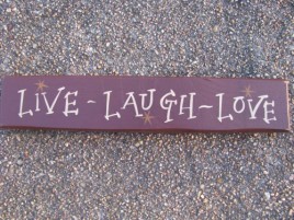  9004LLL-Live Laugh Love Block wood block 