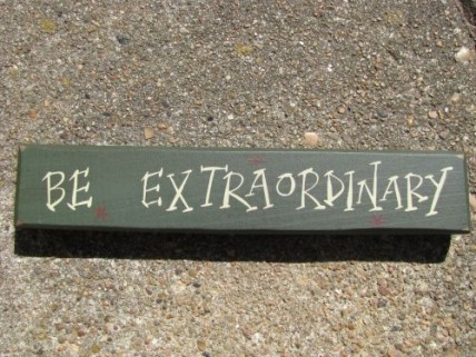 M9006BE - Be Extraordinary wood block 