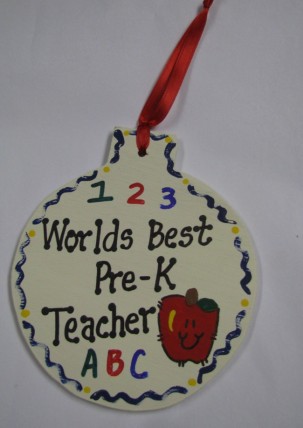 Teacher Gifts 9017PK Worlds Best Pre-K Teacher Ornament Teacher Gifts 9017PK Worlds Best Pre-K Teacher Ornament