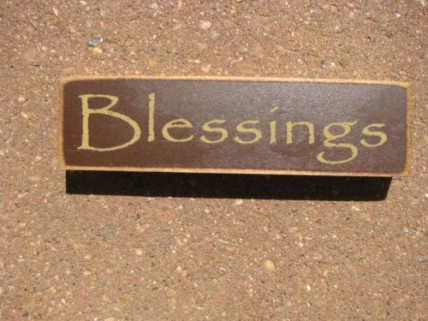 PBW904R-Blessings Wood Block PBW904R-Blessings Wood Block