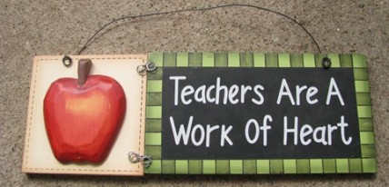 90856G Teachers are a work of heart wood sign 90856G Teachers are a work of heart wood sign