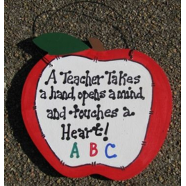 Teachers Gifts - 9171H A Teacher Takes a Hand, opens a mind and touches a heart wood sign Teachers Gifts - 9171H A Teacher Takes a Hand, opens a mind and touches a heart wood sign