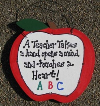 Teachers Gifts - 9171H   A Teacher Takes a Hand,  opens a mind and touches a heart wood sign Teachers Gifts - 9171H   A Teacher Takes a Hand,  opens a mind and touches a heart wood sign