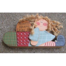967H - A Happy Heart Loves All wood doll 967H - A Happy Heart Loves All wood doll