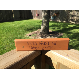 Primitive Wood Block 9904F Faith Makes All things Possible Primitive Wood Block 9904F Faith Makes All things Possible