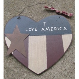 Patriotic Decor 99108ILA - Primitive Heart I Love America Patriotic Decor 99108ILA - Primitive Heart I Love America