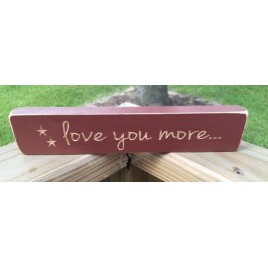  G9012 - Love You More engraved wood block 