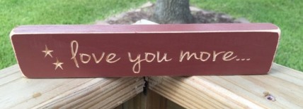  G9012 - Love You More engraved wood block 